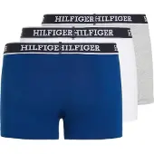 Tommy Hilfiger Hommes, Sous-vêtements, Trunk pack de 3 boxers pour hommes, Bleu, Multicolore, Gris, (Lot de 3, M)