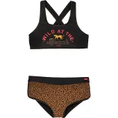 Protest Filles, Bikini, Fille Line Jr Bikini deux pièces pour bébé et bambin, True Black, 104 cm, Noir, (104)