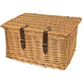 BRN Maxi Natural Lid Basket Marron