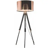 Artdelight Lampadaire tripode Jewel 150cm noir avec cuivre rouge