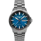 Bauhaus Montre pour homme 2862M-3 Aviation Iron Annie Automatique Titane/Bleu