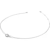 GUESS 16-18"NUANCE TWO LINKS NK Collier, (Argent 925, Argent Sterling)