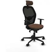 Piqueras Y Crespo Chaise de bureau 1D036N2 noir marron foncé