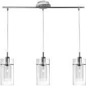 Searchlight Plafonnier, chrome, H 130 cm, DUO 1