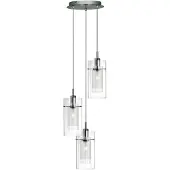 Searchlight Lampe suspendue, argent, chrome, H 120 cm, DUO 1