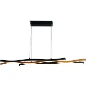 Searchlight 1Lt Swirl Led Suspension, Noir Avec Effet Bois