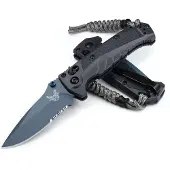 Benchmade Couteau pliant Mini Adira, depth blue grivory, lame à dents