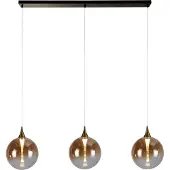 Searchlight Suspension 3 lumières Alchemy Verre ambré
