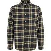 Jack & Jones Chemise 'JJEClassic' orange foncé / noir / blanc