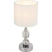 Globo Lampe de table classique Bronn Chrome 34cm