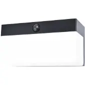 Lutec Lampe murale noire Fran Solaire