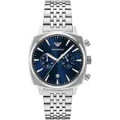 Emporio Armani Emporio AR11688 CARLO Chronographe Montre Homme Acier inoxydable Chrono Date argenté