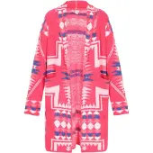 IZIA Cardigan mélange de couleurs / fuchsia