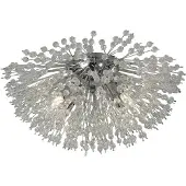 Searchlight Plafonnier design Sunburst Ø 29cm chromé