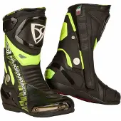 MUGENRACE Sphantom Plus Bottes Noires Jaune Néon Perforées Taille 44