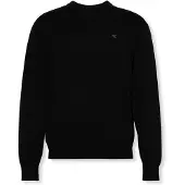 Calvin Klein Pull-over 'Monogram Embroidery Relaxed' noir