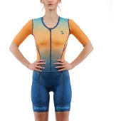 Synergy Pro Short Sleeve Trisuit Jaune M Femme