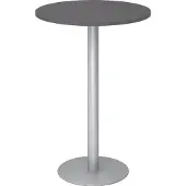 Hammerbacher Table haute 80cm ronde graphite/argent