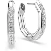 Swarovski Boucles d'oreilles 'Dextera' argent / transparent