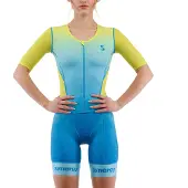 Synergy Pro Short Sleeve Trisuit Bleu XL Femme