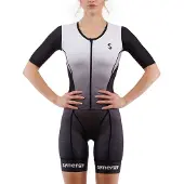 Synergy Pro Short Sleeve Trisuit Gris S Femme