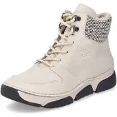 Rieker Bottines à lacets crème / noir