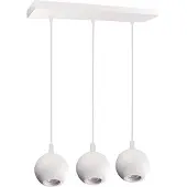Enovalite Lampe LED suspendue GLOBE, douille GU10, IP20, Ø10cm, 3 flammes, blanc