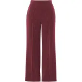 Pieces Pantalon à plis 'PCBossy' rouge carmin / blanc