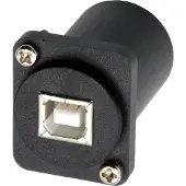 EXSYS Adaptateur de type D USB-B - USB-A (USB-A, USB-B), Adaptateur USB, Noir