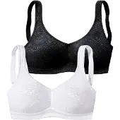 Petite fleur Soutien-gorge noir / blanc
