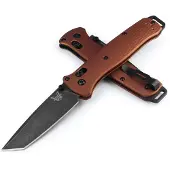 Benchmade Couteau pliant Bailout MagnaCut Battlewash DLC, burnt copper aluminum