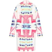 IZIA Cardigan bleu clair / bleu foncé / rose néon / blanc cassé