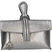 Caprice Sac à main femme , bandoulière, cuir véritable, 23 x 11,5 x 7 cm, 9-61005-44, argent 920