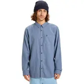 Quiksilver Motherfly Solid Long Sleeve Shirt Bleu S Homme