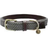 Kentucky Nylon Plaited Dog Collar Marron 55-62 cm
