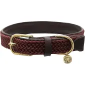 Kentucky Nylon Plaited Dog Collar Marron 36-42 cm