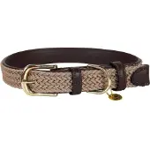 Kentucky Nylon Plaited Dog Collar Marron 44-54 cm