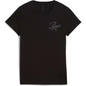 Puma Ess Script Short Sleeve T-shirt Noir M Femme