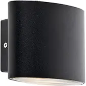 QAZQA Applique murale d'extérieur moderne noire avec LED IP44 - Ovum