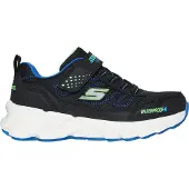 SKECHERS Sneakers 406334L-BKBL in Black Synthetic / Textile / Blue & Lime Trim color size 30