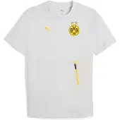 Puma Hommes, T-shirt de sport, Tee de poche BVB PUMATECH (3XL), Gris, Jaune, 3XL