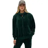 Superdry Country Club Velour Full Zip Sweatshirt Vert S Femme