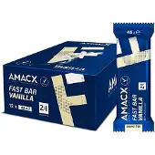 Amacx Fast Vanilla Energy Bars Box Units 12 Units Bleu