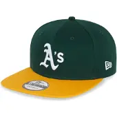 New Era Casquette Snapback Oakland Athletics à visière plate Homme 9Fifty Vert Jaune