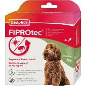 Beaphar FIPROtec Spot-On Chiens 20-40 kg - 4 pipettes de 268 mg