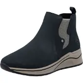 Rieker Bottine pour femme, largeur H - Élégante, confortable, stretch, antidérapante N9561, Taille:40 EU, Couleur:Bleu