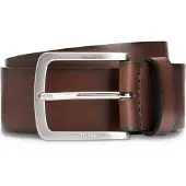 BOSS Ceinture en cuir italien avec boucle à logo gravé