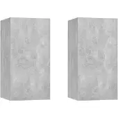 vidaXL Armoires TV 2 pcs. Gris béton 30,5x30x60 cm Bois composite