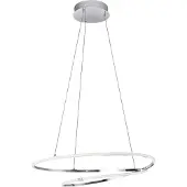 Nova Luce VIAREGGIO LED Suspension Chrome 28W Blanc Chaud 120x56cm 8101201