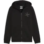 Puma Ess Script Full Zip Sweatshirt Noir 11-12 Years Fille